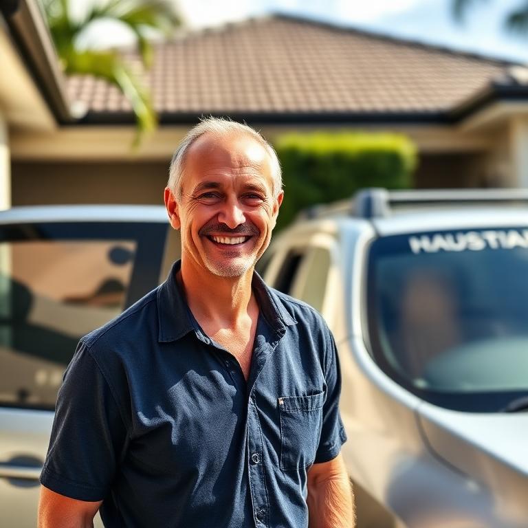 MEDAUTO® customer Steve from Kenmore beside his SUV